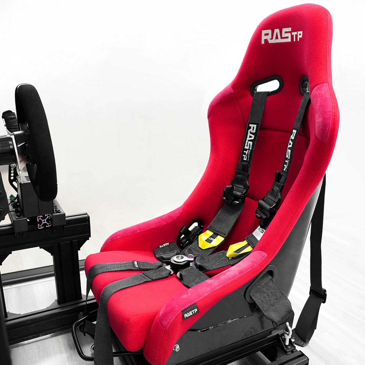 RASTP 6 Point Harness with Ultra Comfort Heavy Duty Shoulder Pads Auto Racing Polyester Fibre Harness Set - RASTP