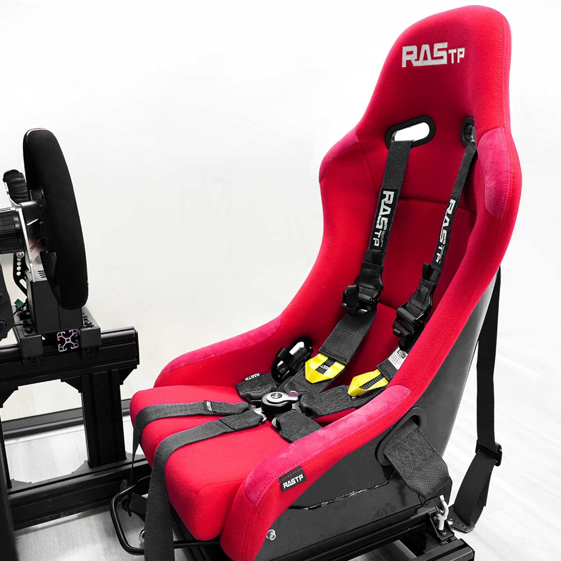 RASTP 6 Point Harness with Ultra Comfort Heavy Duty Shoulder Pads Auto Racing Polyester Fibre Harness Set - RASTP