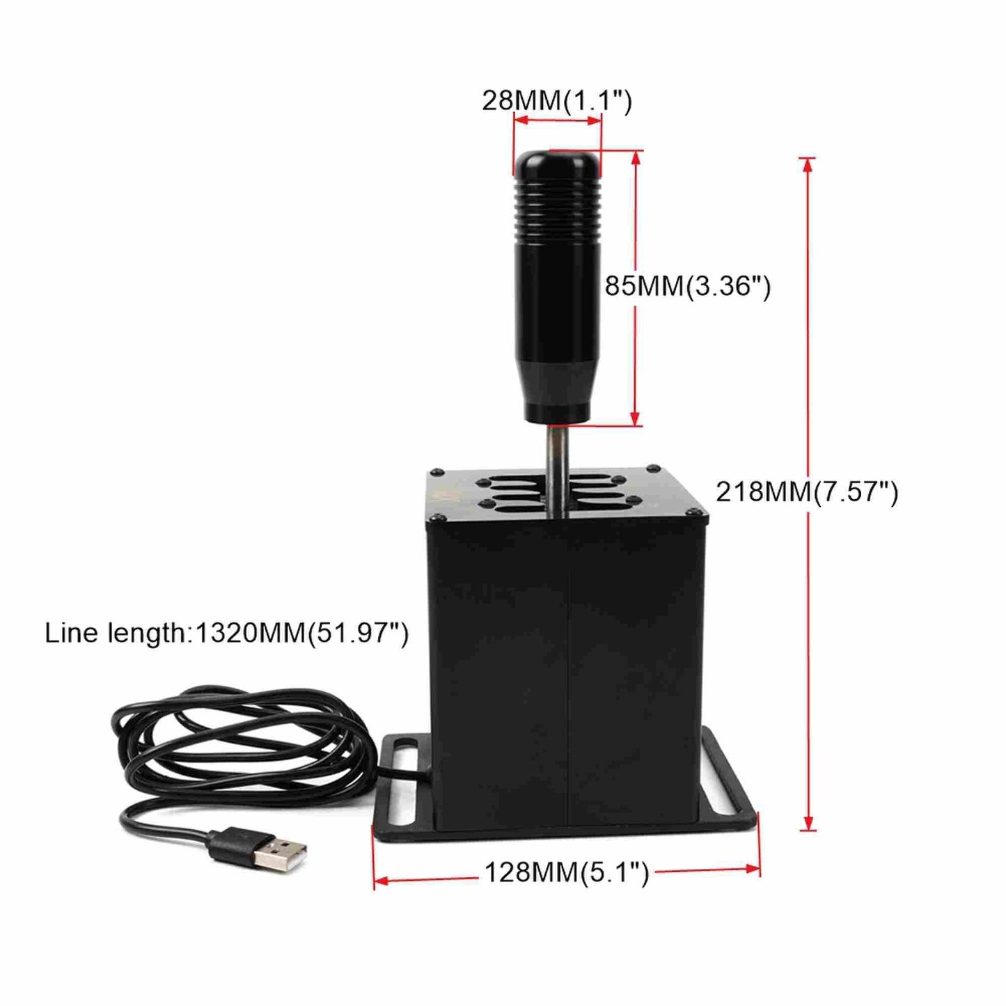 RASTP Sim Racing Game USB H Shifter for Thrustmaster Logitech Steering Wheel - RASTP