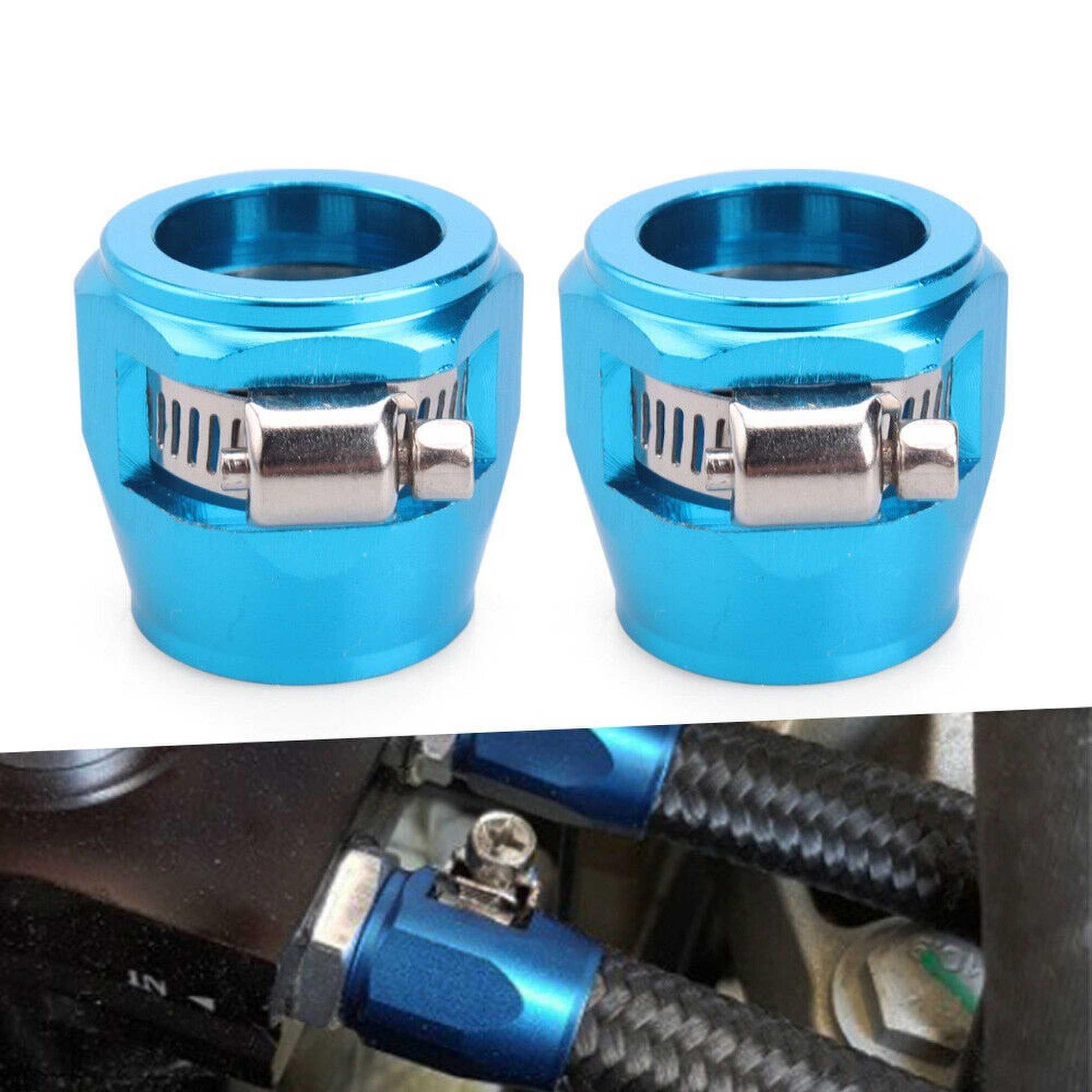 RASTP 4 6 8 10 12AN Fuel Hose Clamp Oil Water Tube Hose Fittings Clamps Hex Finishers - RASTP