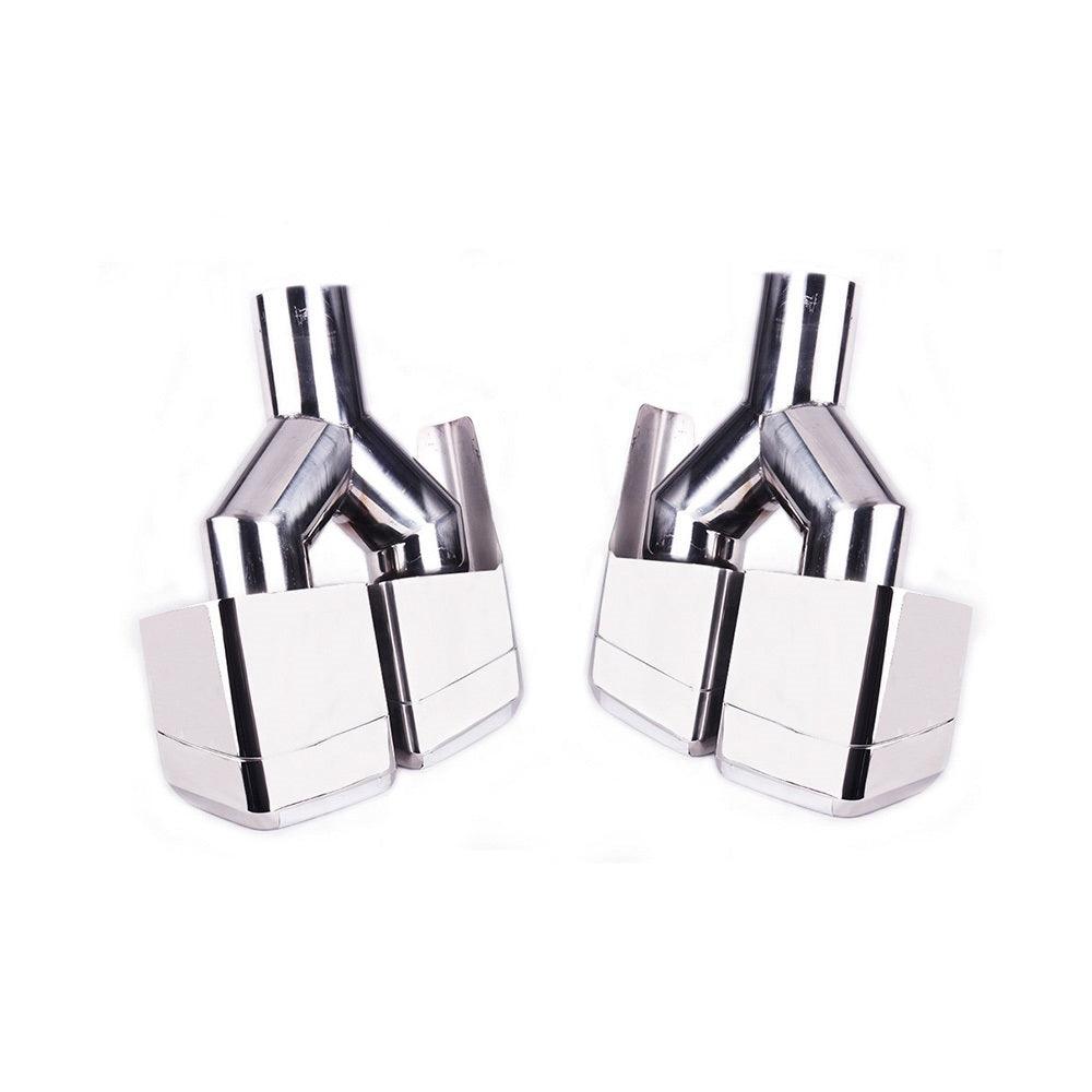 RASTP Square Exhaust Tips Muffler Exhaust Pipe Tail for Benz 10-13 GL X164 - RASTP