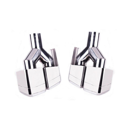 RASTP Square Exhaust Tips Muffler Exhaust Pipe Tail for Benz 10-13 GL X164 - RASTP