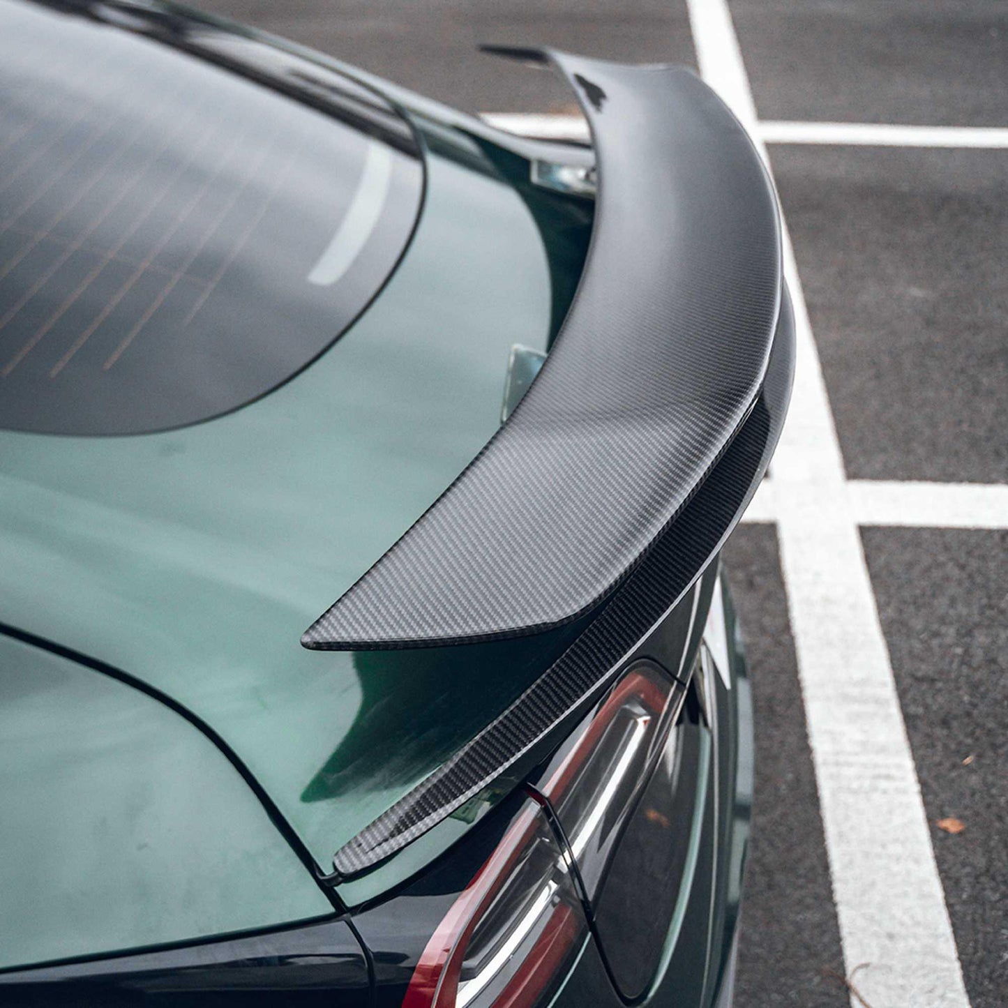 RASTP Carbon Fiber Electric Lift Rear Spoiler Rear Trunk Spoiler for Tesla - RASTP