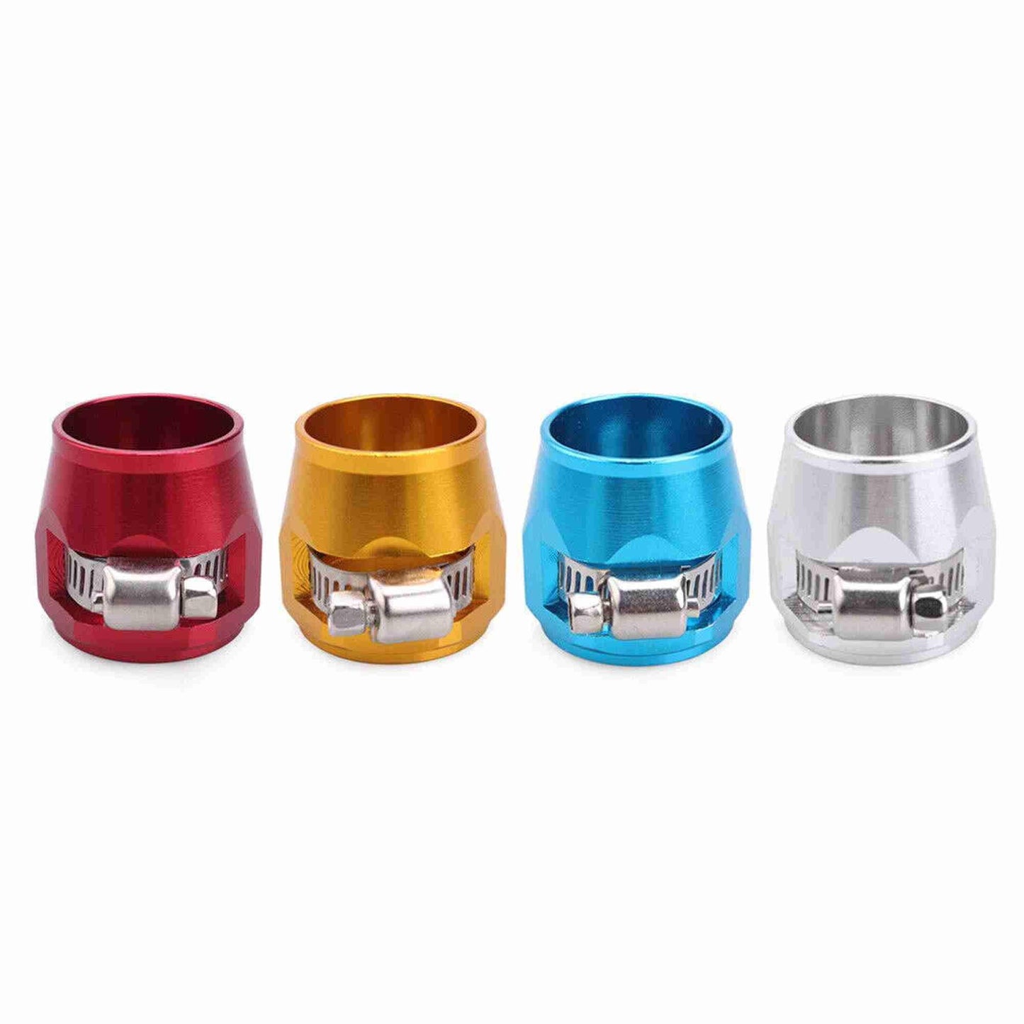 RASTP 4 6 8 10 12AN Fuel Hose Clamp Oil Water Tube Hose Fittings Clamps Hex Finishers - RASTP