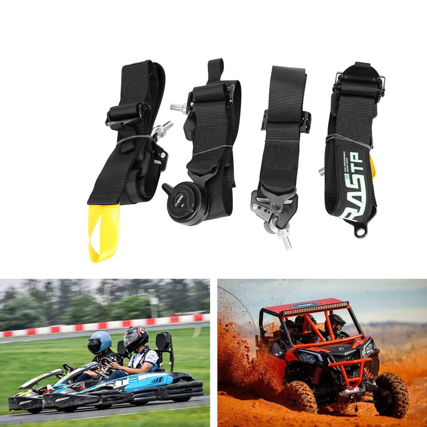 RASTP 4 Point Racing Harness Cam Lock Quick Release System