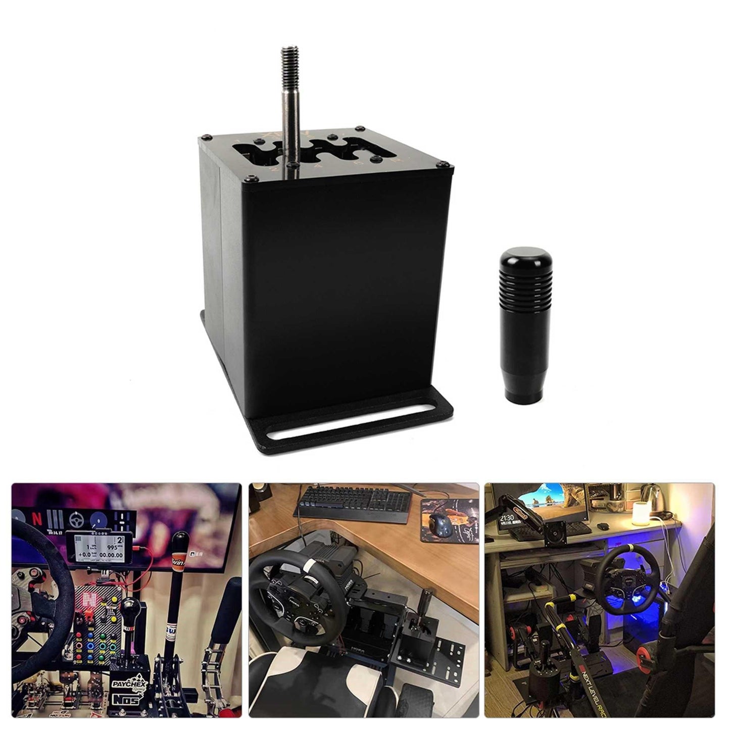 RASTP Sim Racing Game USB H Shifter for Thrustmaster Logitech Steering Wheel - RASTP