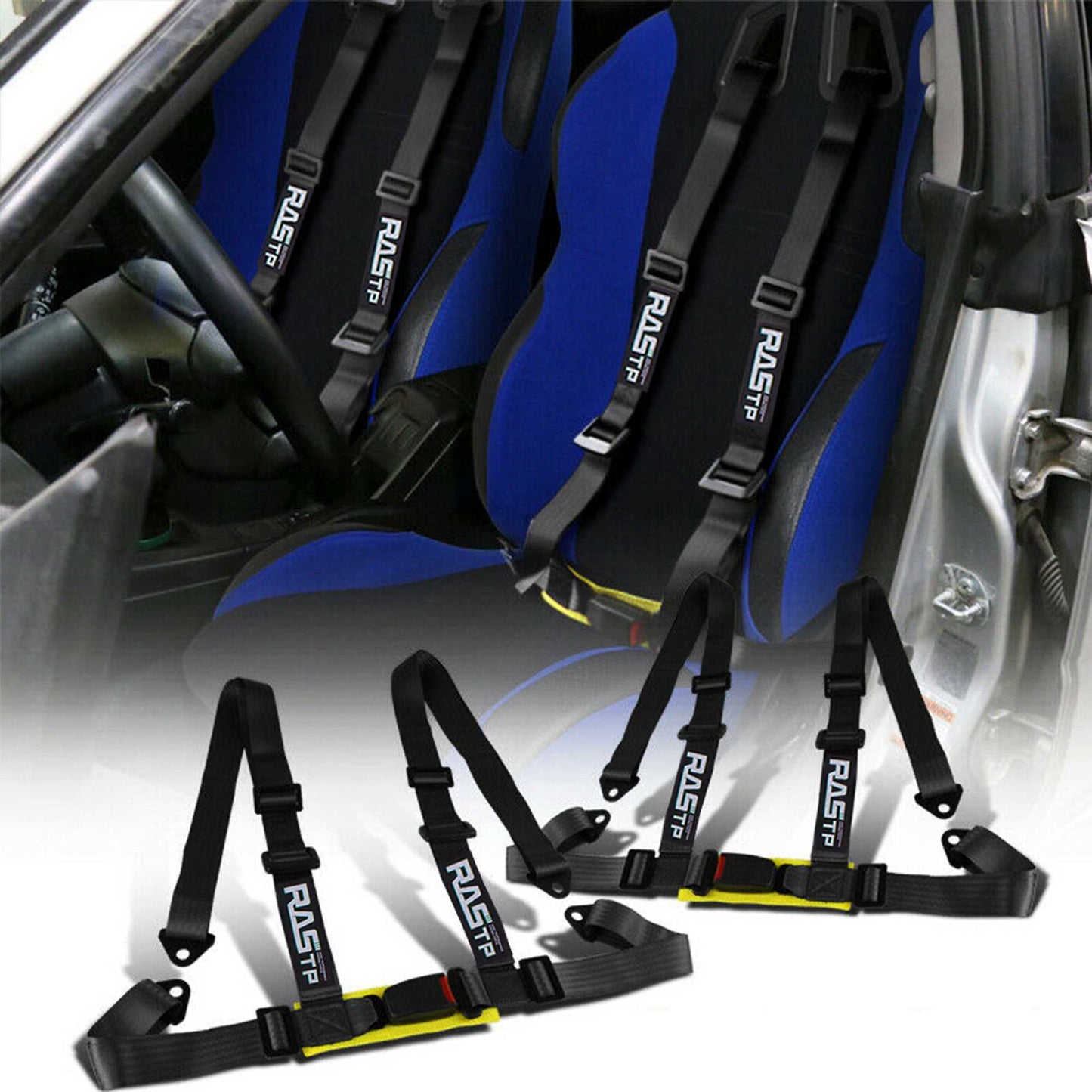 RASTP 4 Point Harness for SXS, Go Kart, UTV and Off Road Vehicles