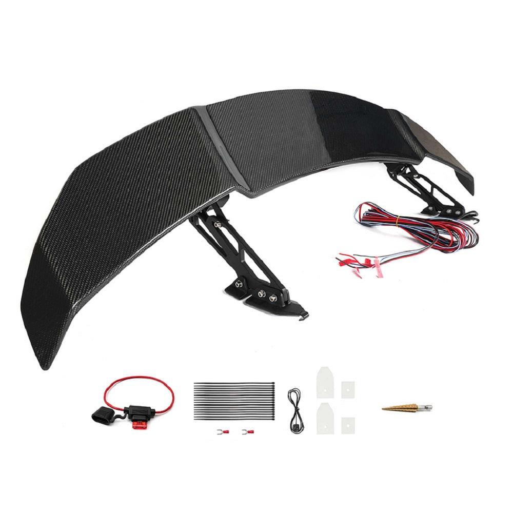 RASTP Universal Carbon Fiber Spoiler Electric Lift Rear Spoiler Rear Trunk Spoiler - RASTP