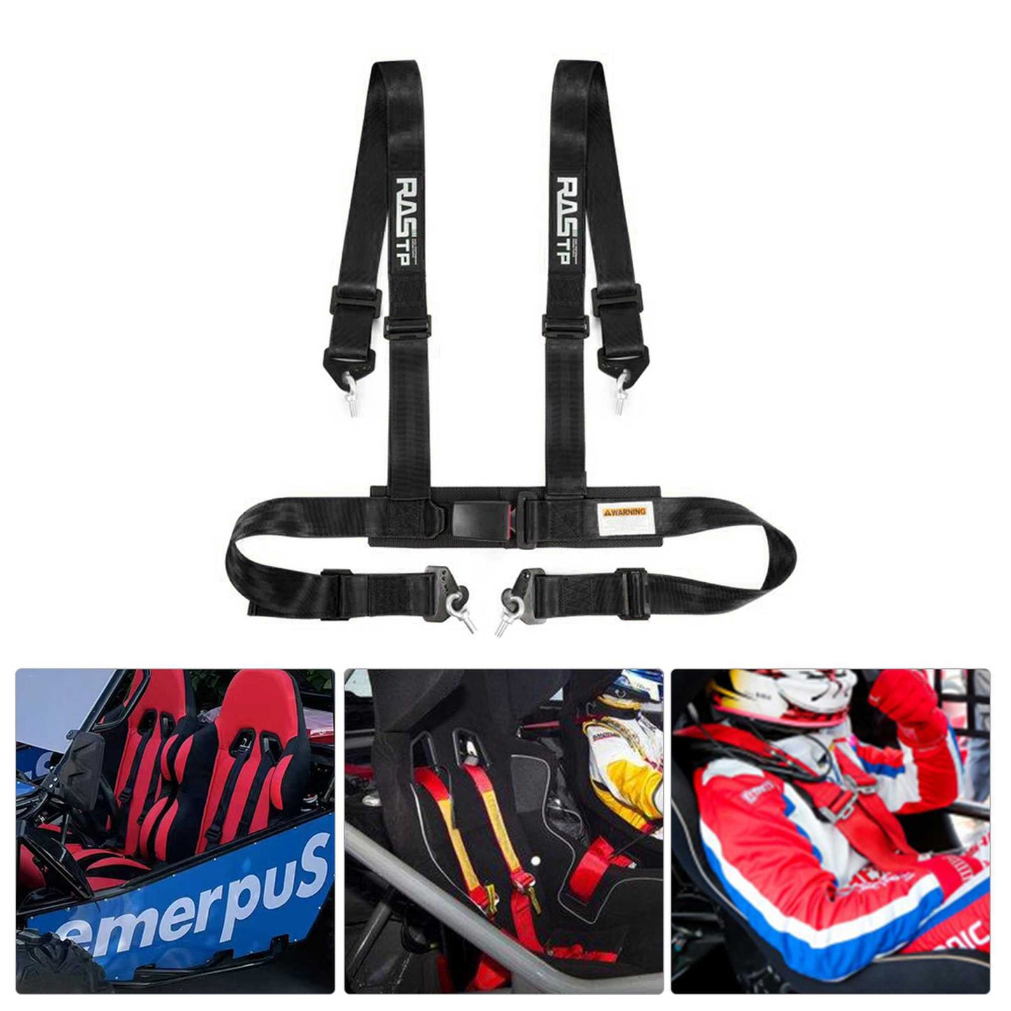 RASTP 4 Point Racing Harness 2 Inch Straps EZ Buckle