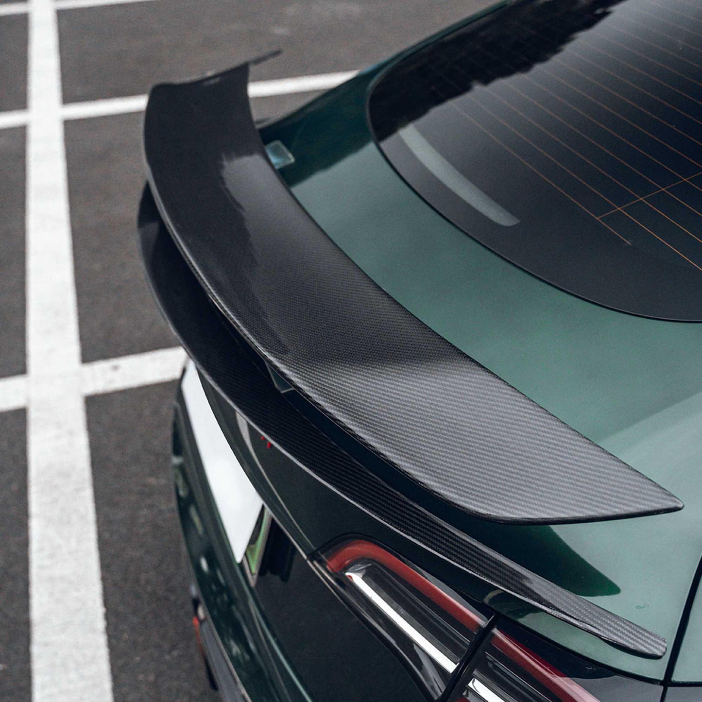 RASTP Carbon Fiber Electric Lift Rear Spoiler Rear Trunk Spoiler for Tesla - RASTP