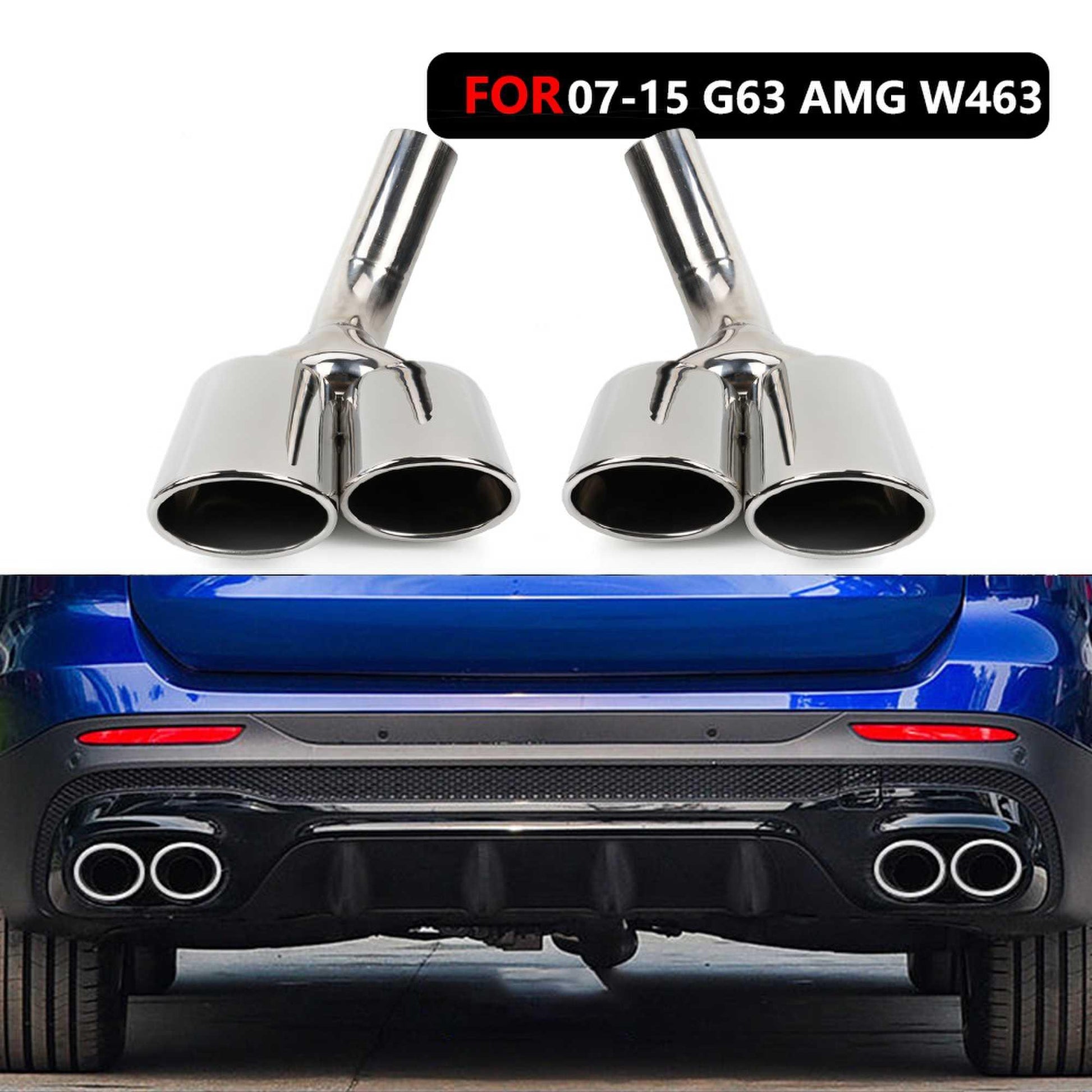 RASTP 1 Pair Exhaust Tips Muffler Exhaust Tail Pipe for Mercedes Benz G Class W463 G500/G63/G550 - RASTP
