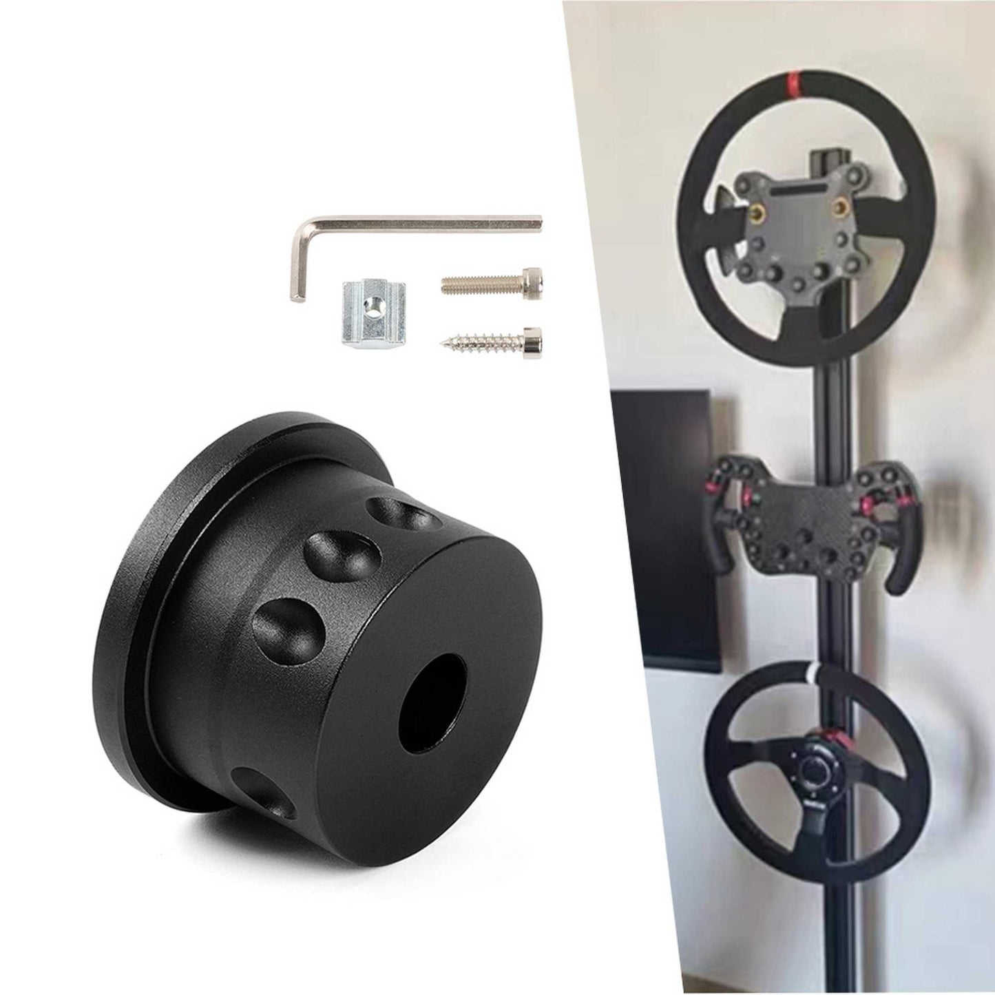 RASTP Steering Wheel Wall Mount Bracket Compatible with Quick Releases