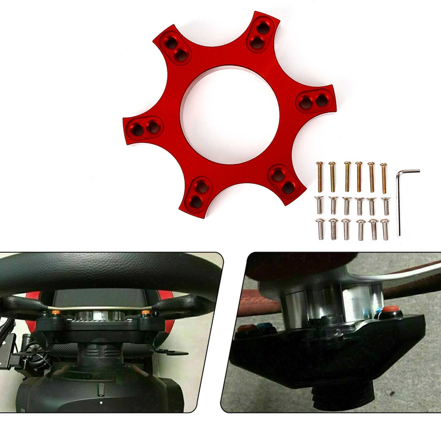 RASTP 70MM Steering Wheel Adapter Plate for Thrustmaster T300RS