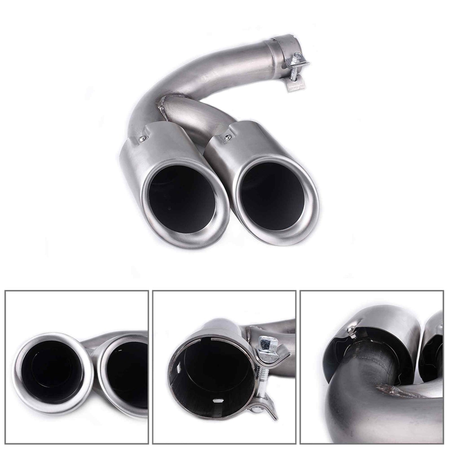 RASTP 1 Pair Dual Exhaust Tips Muffler Exhaust Tail Pipe for Porsche Cayenne 2018 - RASTP
