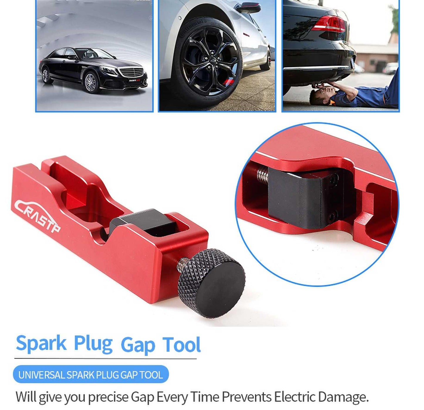 RASTP High Quality Spark Plug Gap Tool Electrode Compression for 10mm 12mm 14mm 16mm High Turbo Power Kit - RASTP