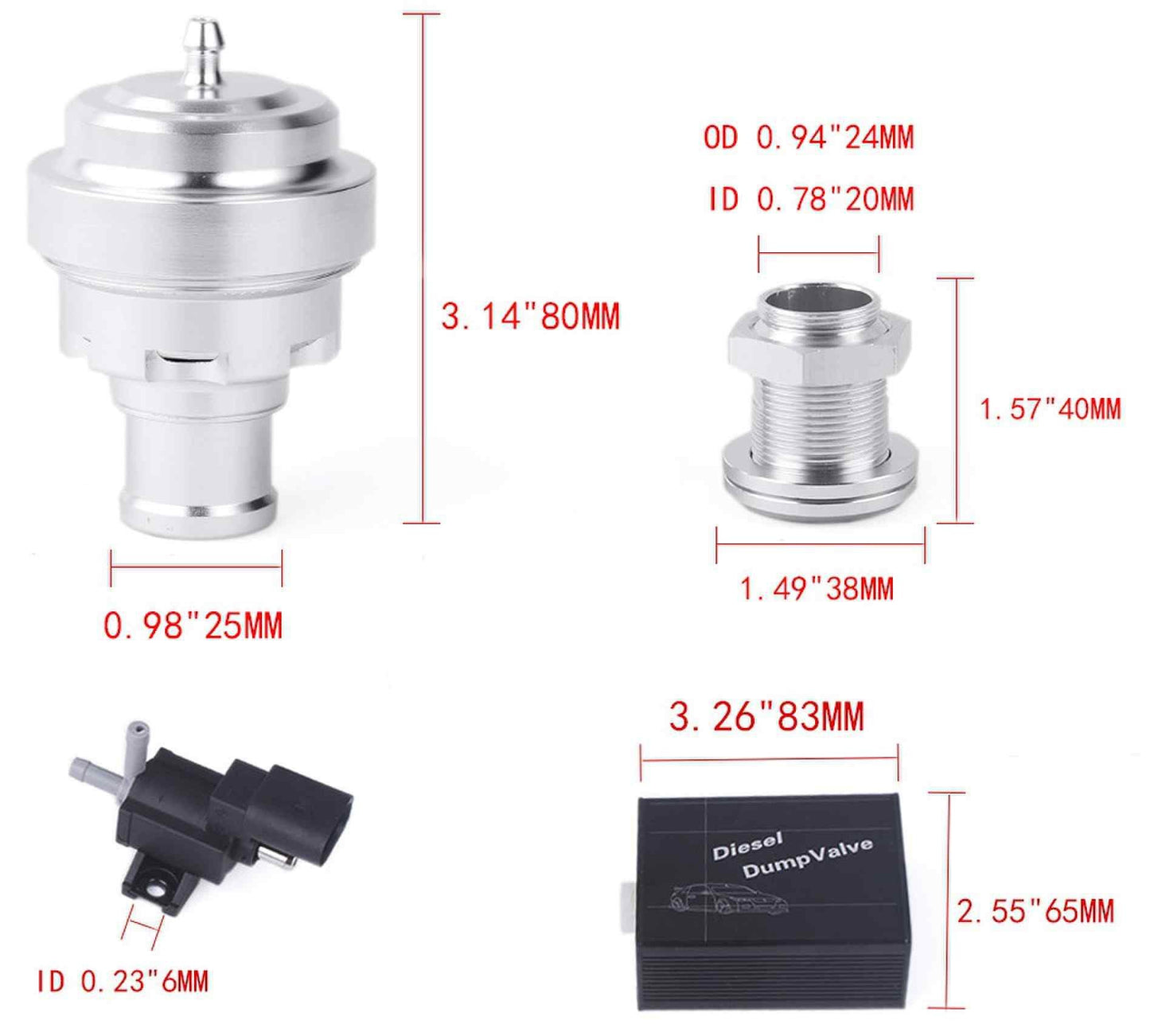 RASTP Electrical Turbo Diesel Dump Valve Vacuum Blow Off Valve Kit for Diesel Engine - RASTP