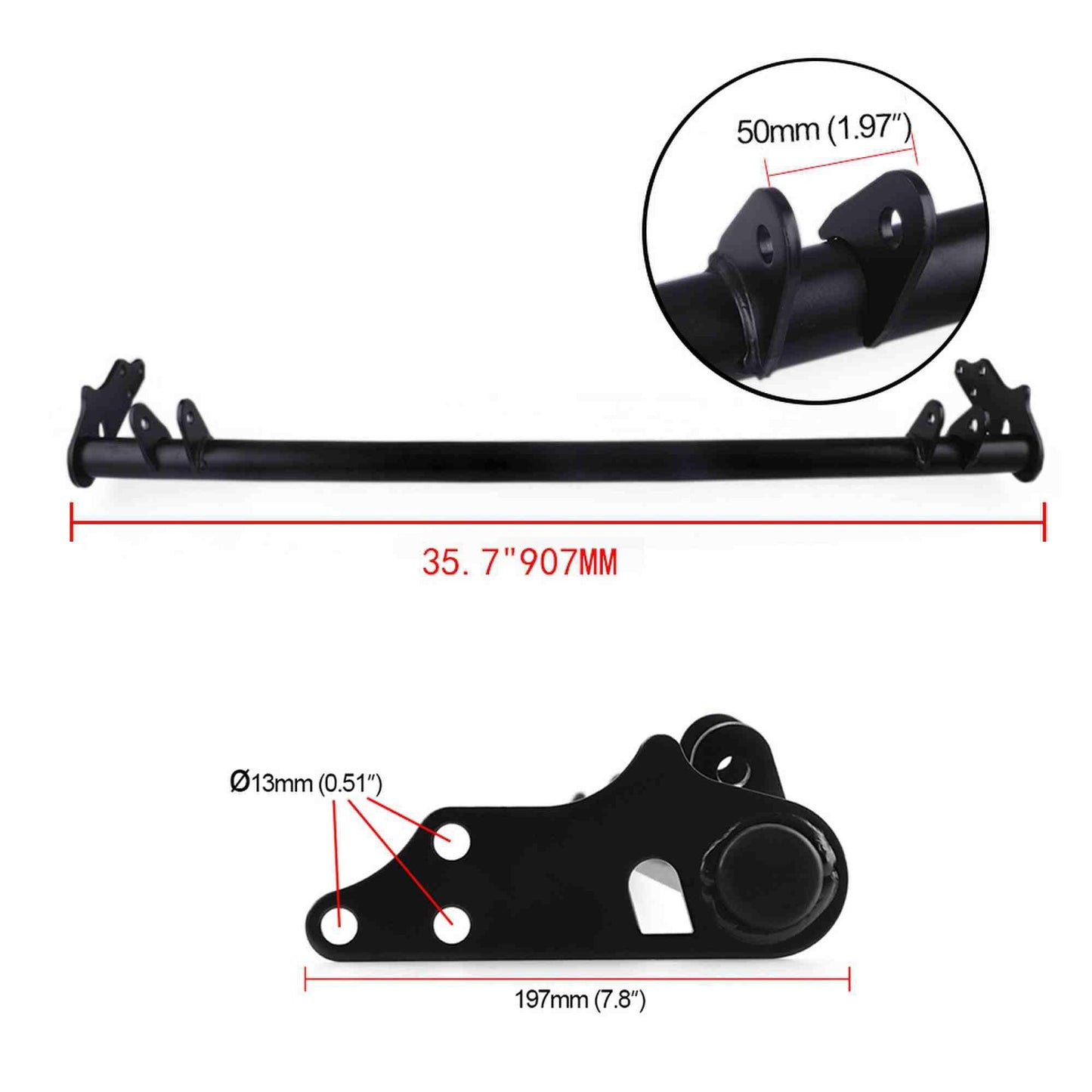 RASTP Front Suspension Traction Control Tie Bar Kit for Honda Civic EF CRX 1988-1991 - RASTP