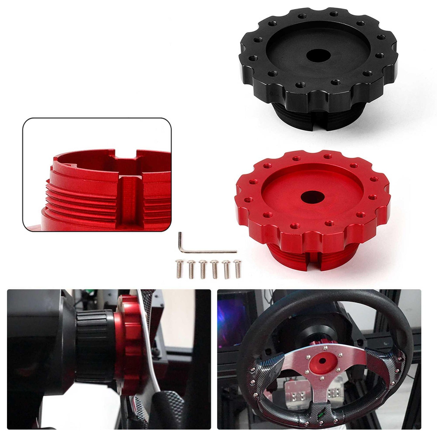 RASTP Sim Gaming Steering Wheel Adapter Steering Wheel Hub Adapter for PXN V10 - RASTP