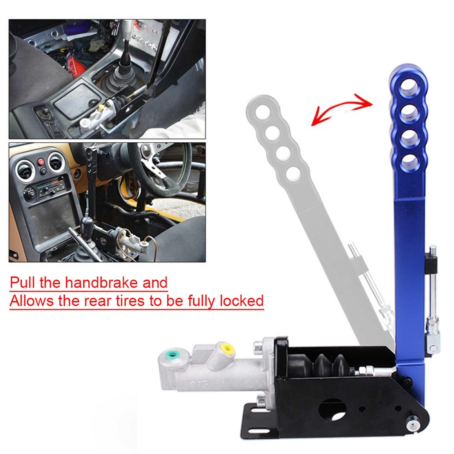 RASTP Universal Hydraulic Handbrake Adjustable E-brake Long Lever Handle Fit for Drift Track Rally Racing - RASTP