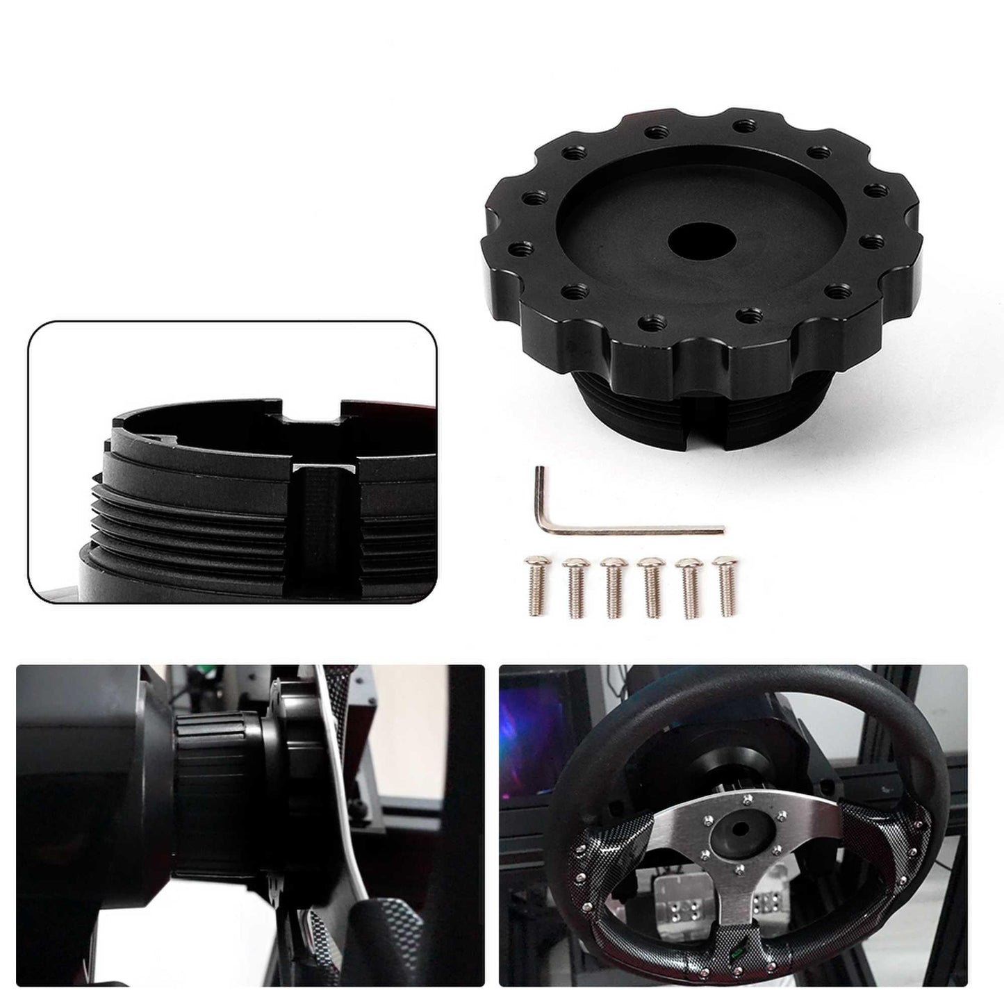 RASTP Sim Gaming Steering Wheel Adapter Steering Wheel Hub Adapter for PXN V10 - RASTP