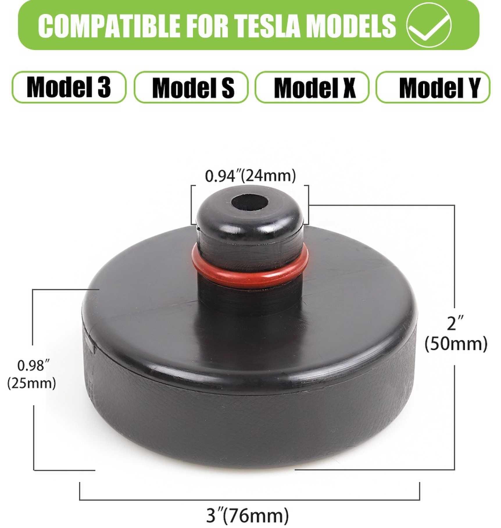 RASTP 4Pcs Car Rubber Lifting Jack Pad Adapter Tool Chassis for Model 3 Model S Model X - RASTP