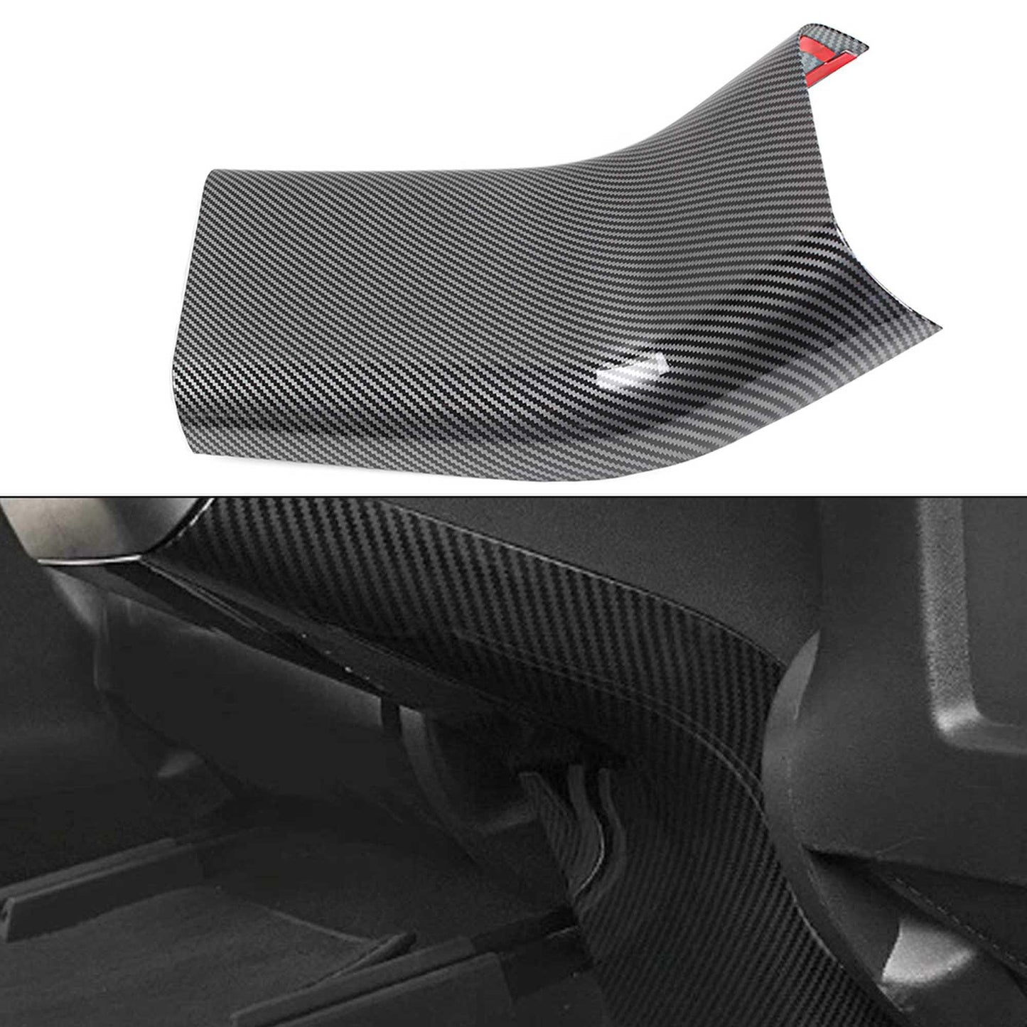 RASTP Rear Air Vent Outlet Carbon Fiber ABS Anti-Dirty Cover Trim for Tesla Model 3 - RASTP