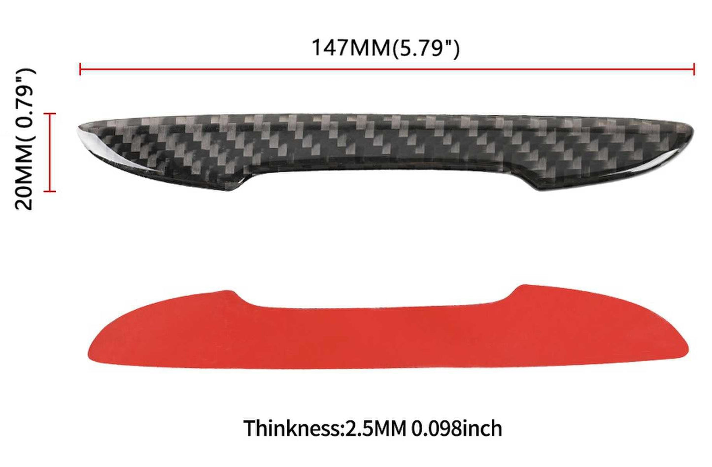 RASTP New Carbon Fiber 4Pcs Car Door Anti-Collision Strip Wrist Sticker Protective Tape Body Anti-scratch Handle Door Car Sticker - RASTP