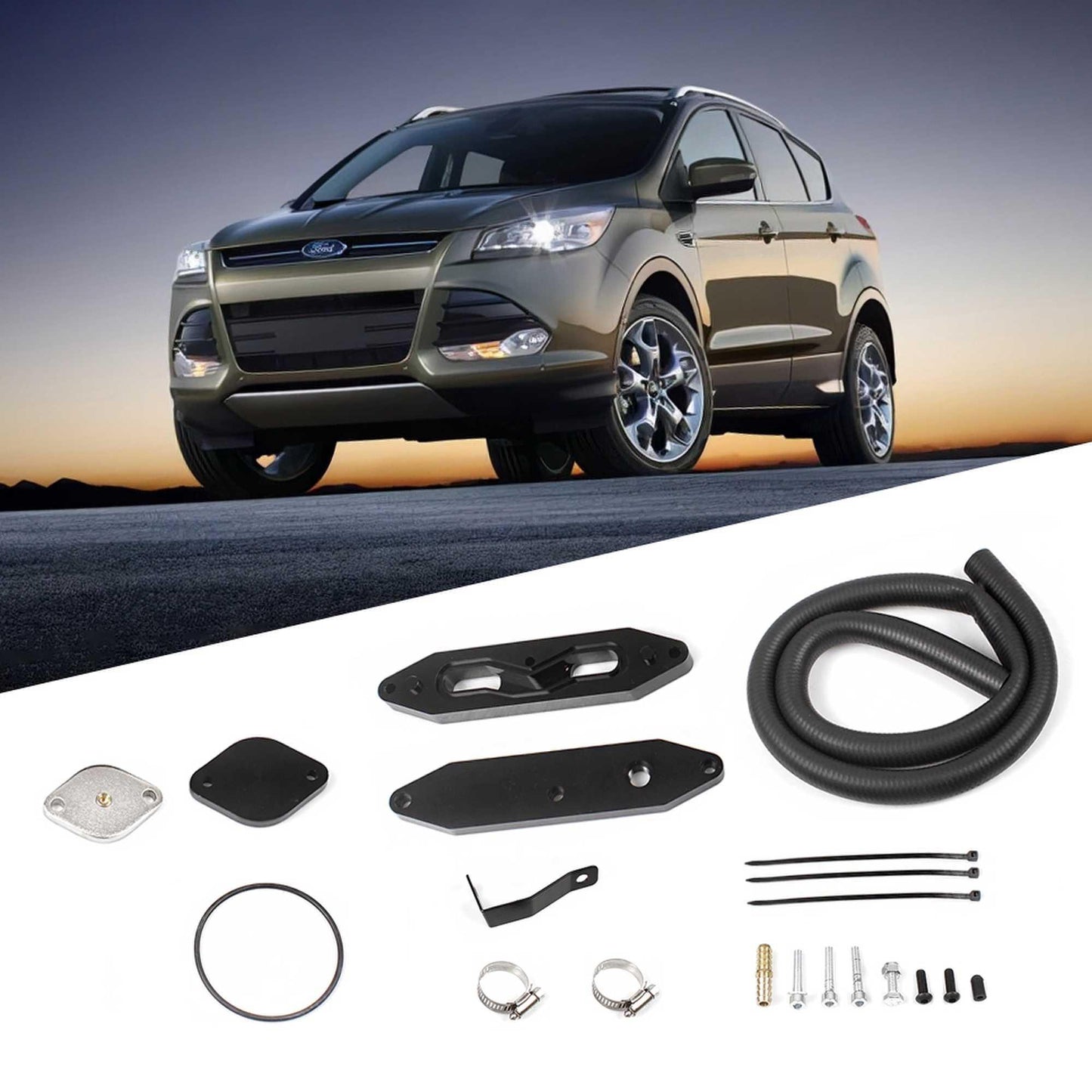 RASTP EGR Delete Kit W/Coolant for Ford 6.7L Powerstroke Diesel 2011-2019 - RASTP