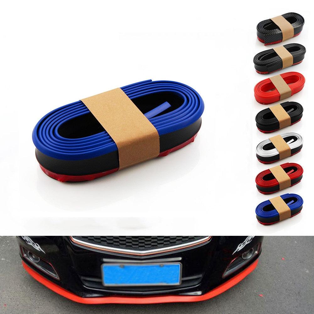 RASTP Universal 2.5m Car Bumper Lip Stickers Protector Front Bumper Lip Splitter Car Sticker Body Kits Rubber Strip - RASTP