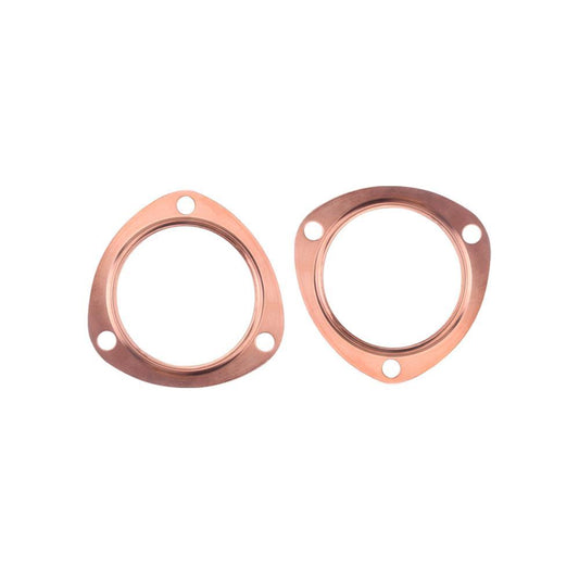 RASTP 2Pcs 3inch Car Copper Header Exhaust Collector Gaskets Reusable Replacement for SBC BBC 302 350 454 383 - RASTP