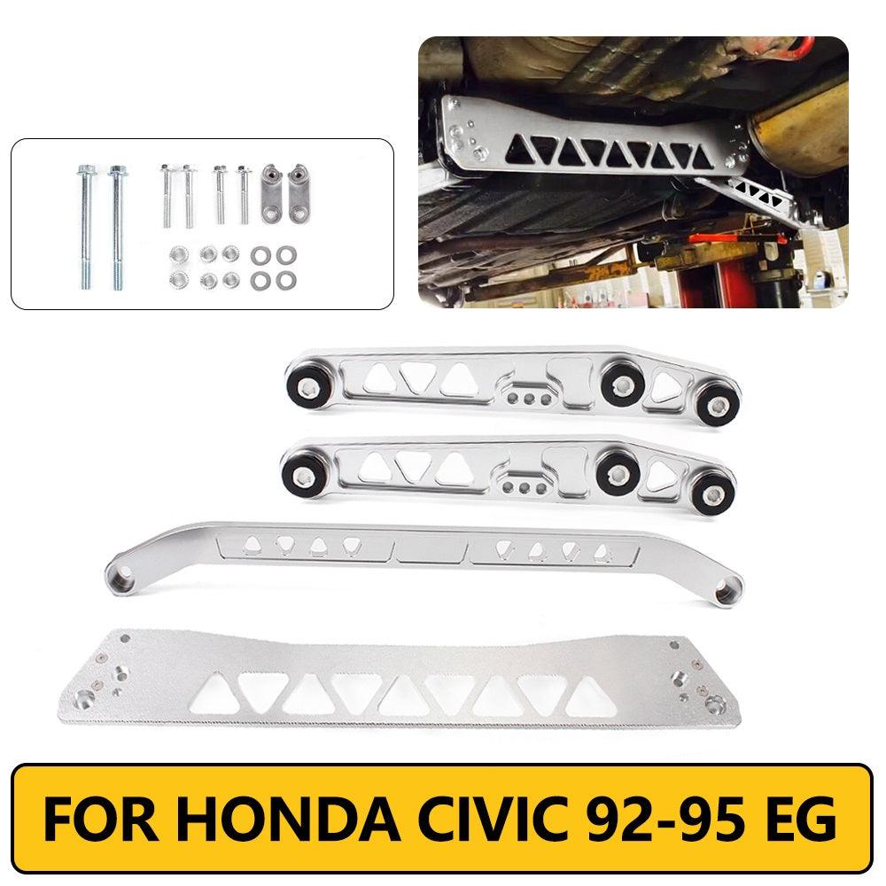 RASTP Aluminium Rear Lower Control Arms LCA Set with Rear Subframe Brace with Rear Lower Tie Bar for Honda Civic 92-95 EG - RASTP