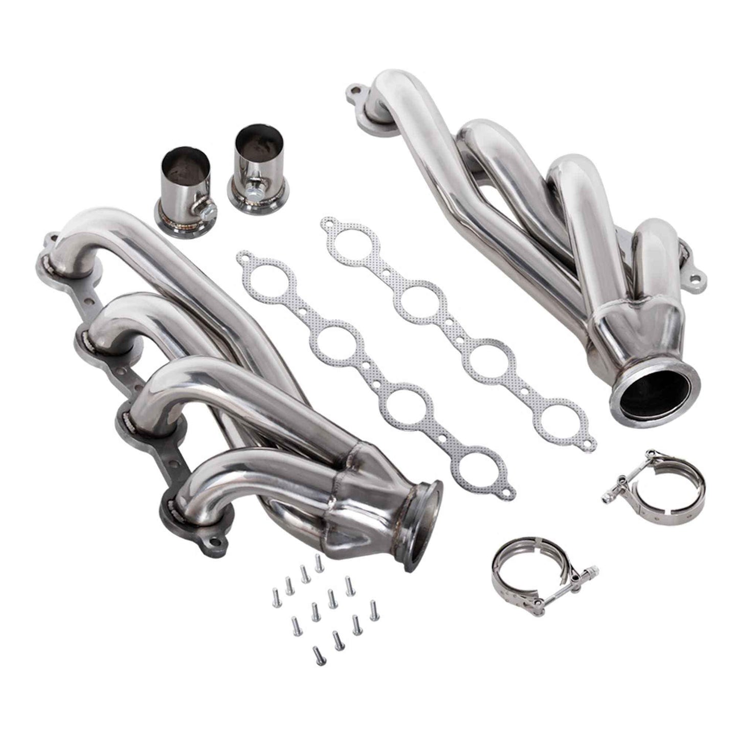 RASTP Exhaust Manifold Compatible Exhaust Conversion for Chevy GMC C10 1960-86 Trucks LS LS1 LS2 LS3 - RASTP