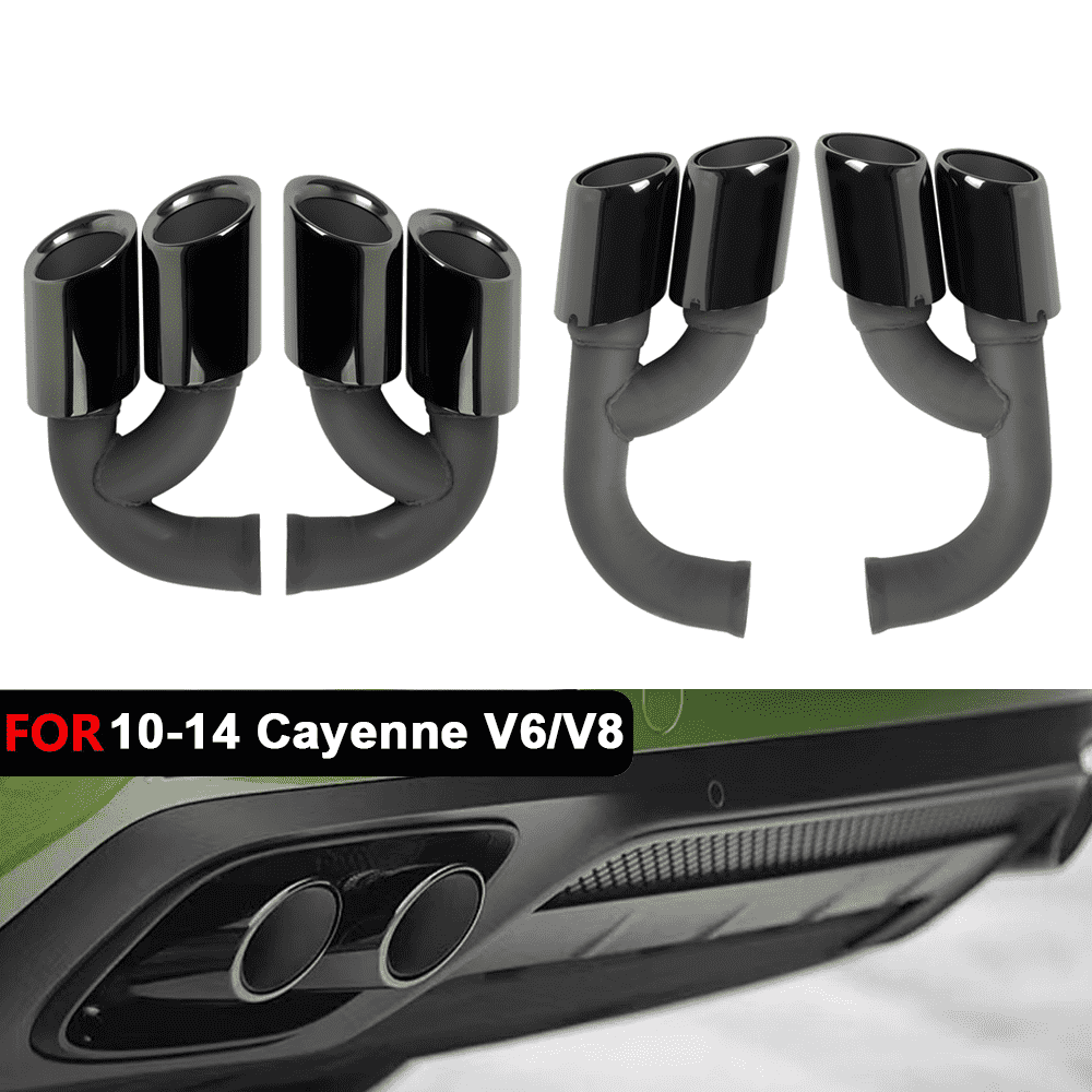 RASTP Stainless Steel Car Exhaust Tip Exhaust System Muffler Pipe Muffler Tip for 2010-2014 Porsche Cayenne V6 V8 - RASTP