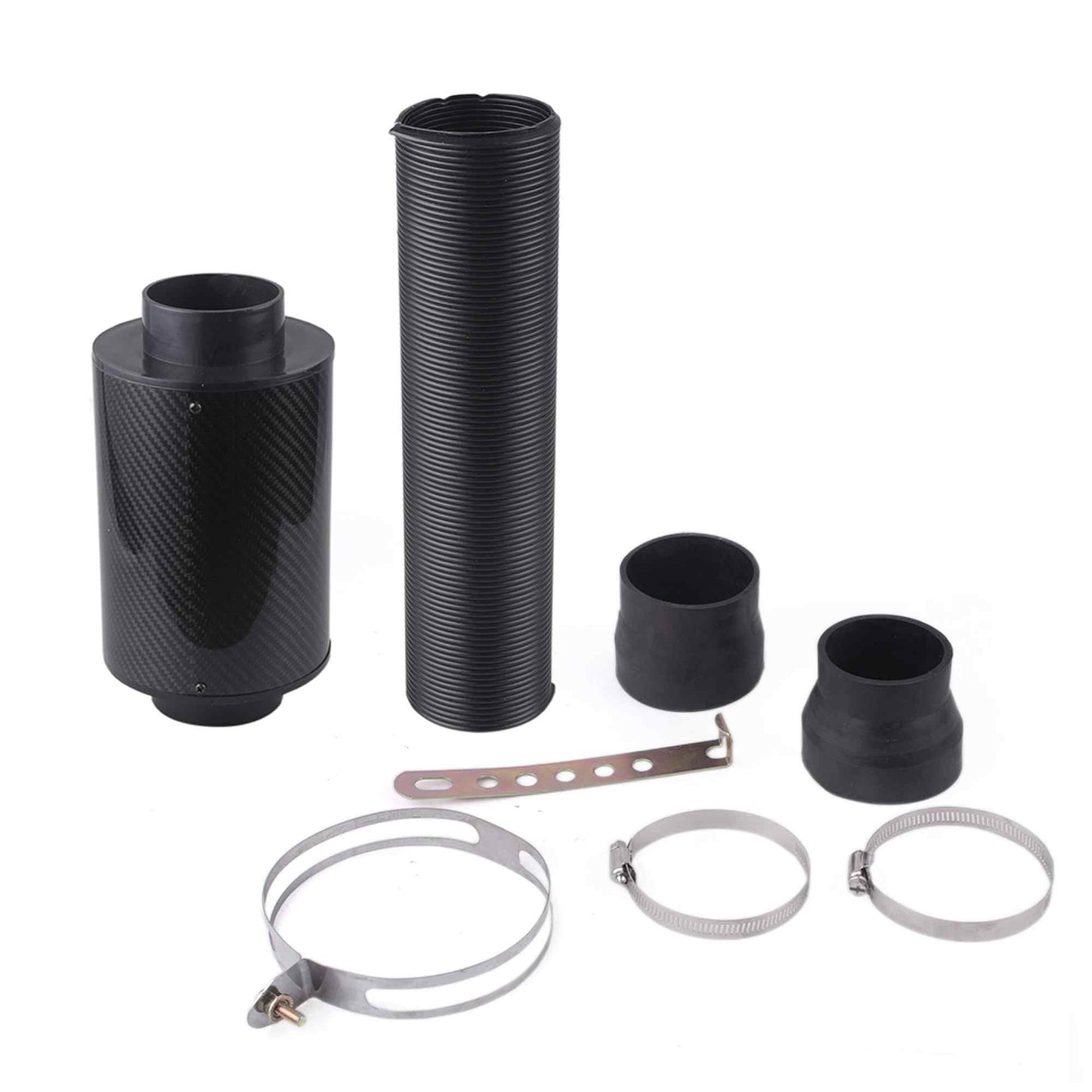 RASTP Universal Racing Air Filter Box Carbon Fiber Cold Feed Air Filter Hose Kit - RASTP