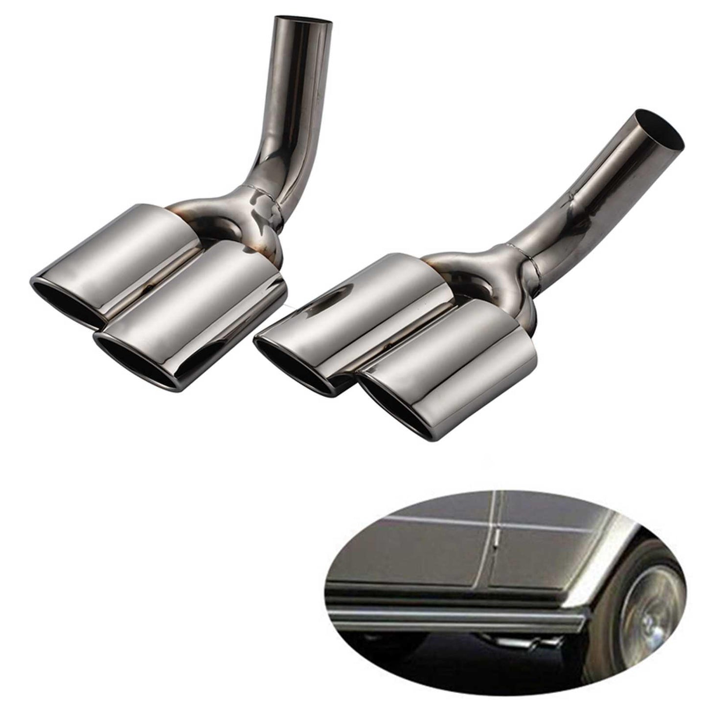 RASTP Stainless Steel Exhaust Tips Muffler Exhaust Tail Pipe for Benz G-Class G500 G55 W463 - RASTP
