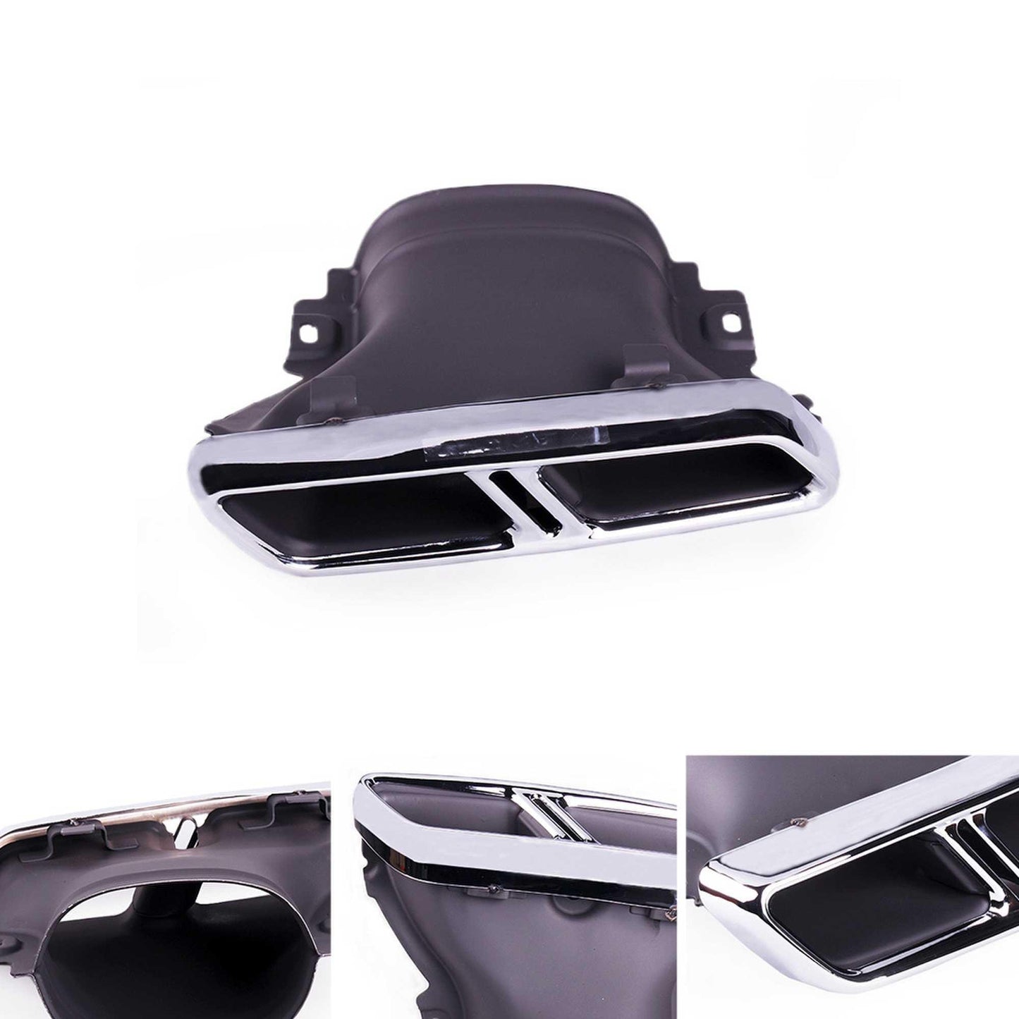RASTP 1 Pair Stainless Steel Exhaust Pipe Muffler Tips Square Exhaust Tips for Benz E-Class W213 - RASTP
