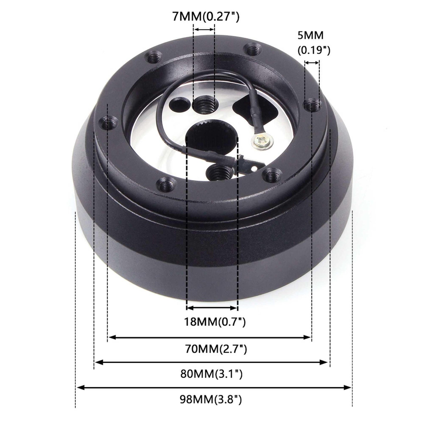 RASTP Steering Wheel Short Hub Adapter Kit for Dodge GMC Chevy Jeep Pontiac Steering Wheel Connector Base - RASTP