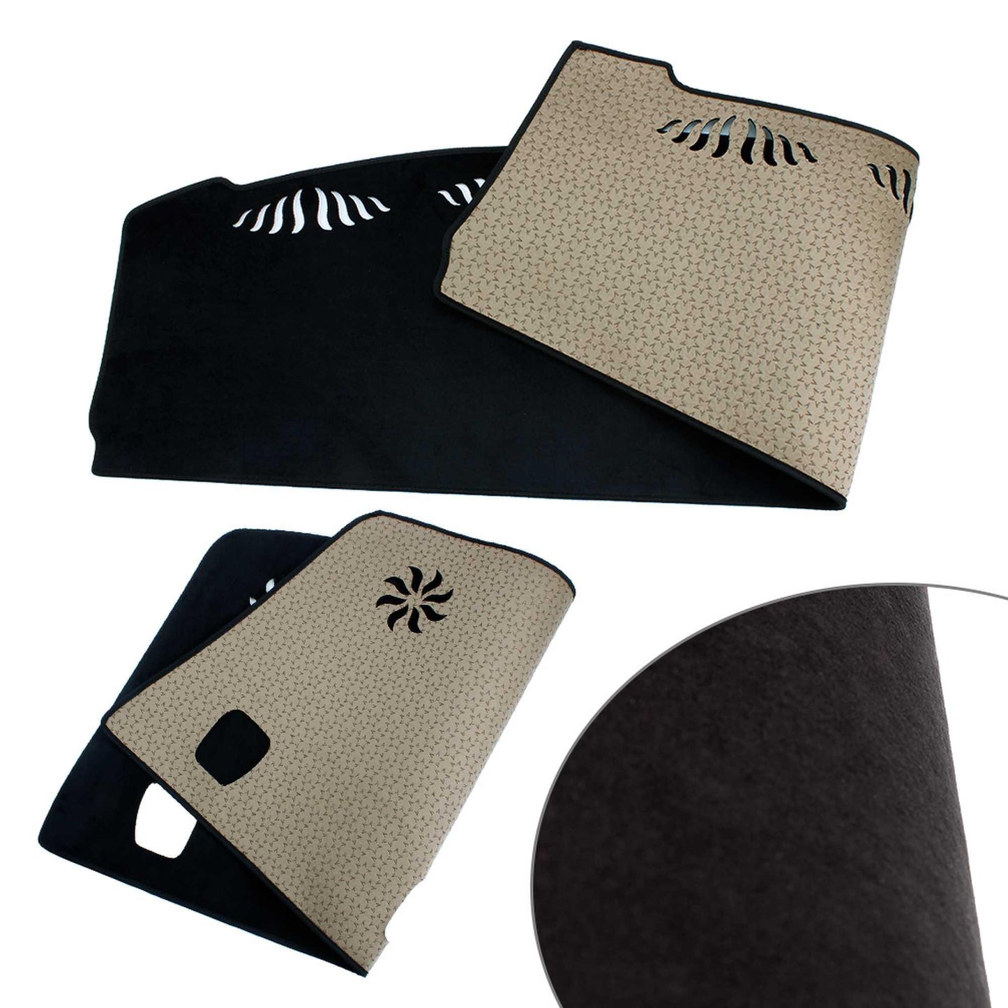 RASTP Flannel Car Dashboard Cushion Cover Sun Visor Rear Window Cover Sun Visor Mat for Tesla Model 3 - RASTP