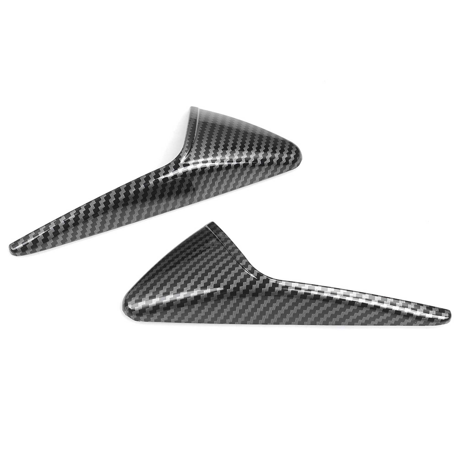 RASTP 2Pcs Carbon Fiber Style Side Camera Decoration Cover Trim for Model 3 Y 2021 - RASTP
