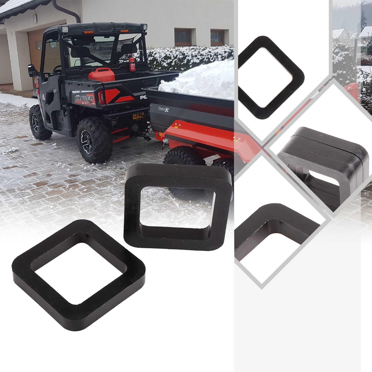 RASTP 2Pcs 2 inch Car Bumper Rubber Pad Noise Reduction Pad - RASTP