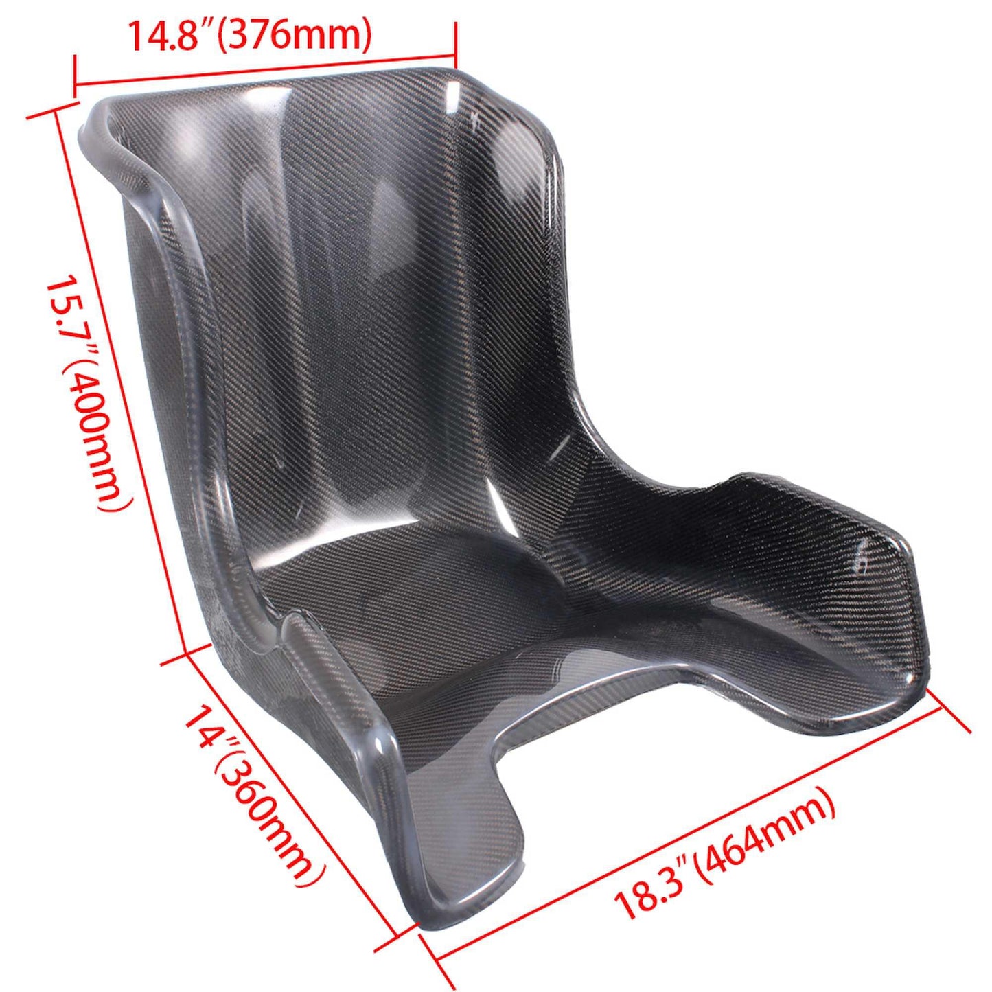 RASTP Universal Kart Seat Real Carbon Fiber Racing Seat Adult Child Seat - RASTP