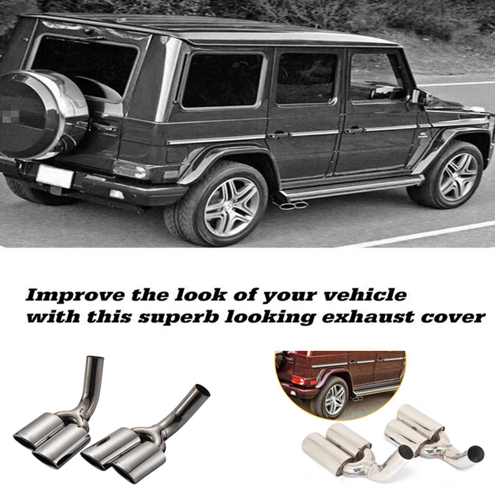 RASTP Stainless Steel Exhaust Tips Muffler Exhaust Tail Pipe for Benz G-Class G500 G55 W463 - RASTP