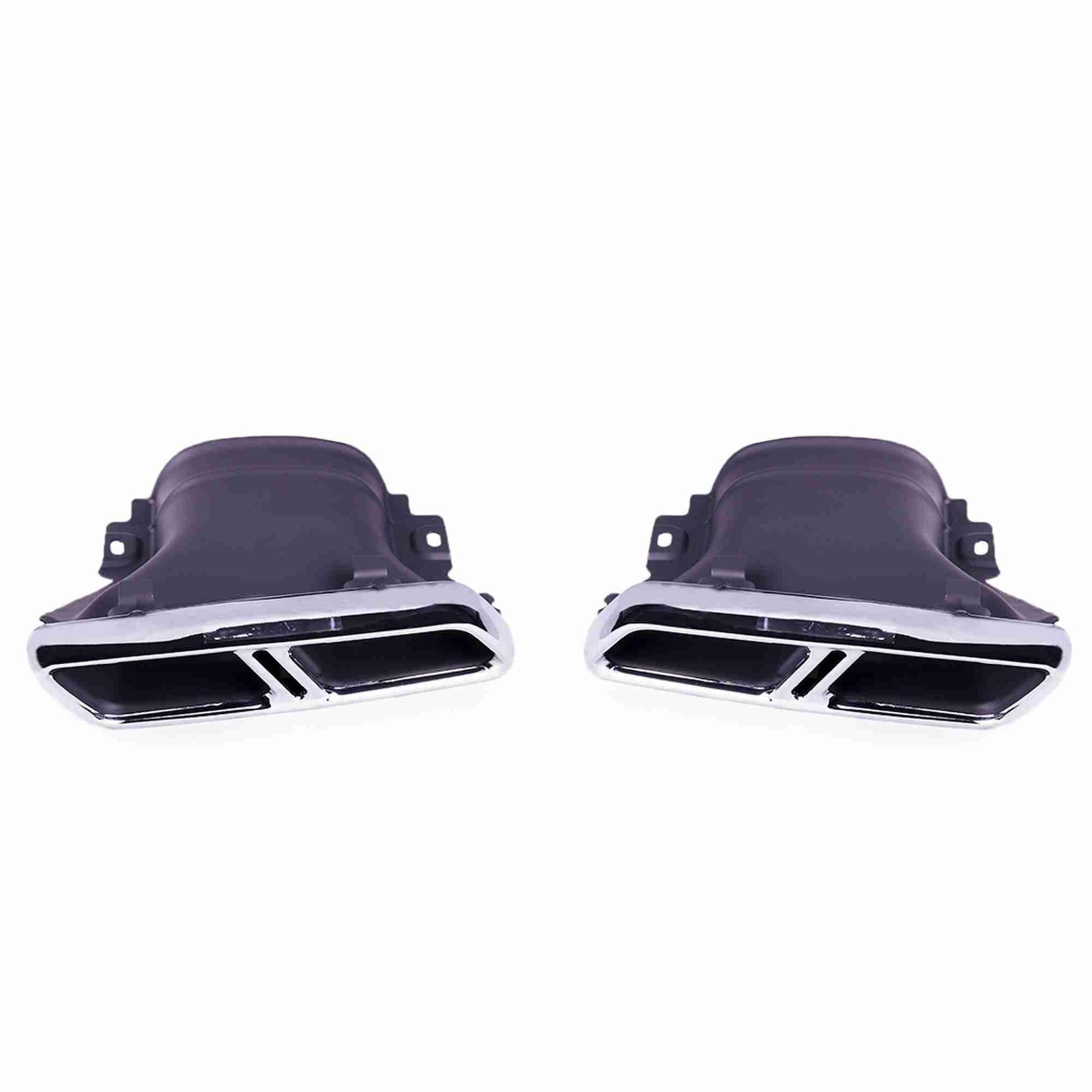 RASTP 1 Pair Stainless Steel Exhaust Pipe Muffler Tips Square Exhaust Tips for Benz E-Class W213 - RASTP
