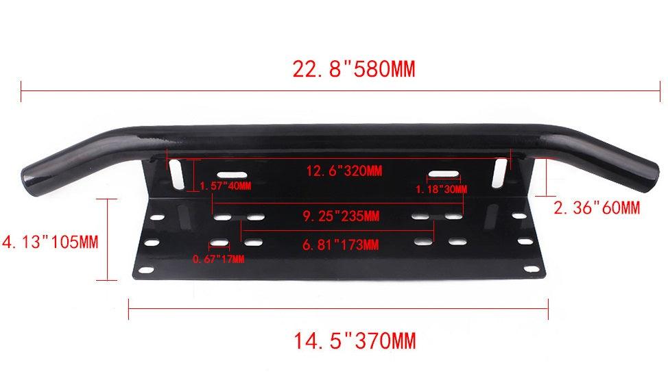 RASTP Universal Aluminum Front Insurance License Plate Bracket Car Light Bracket - RASTP
