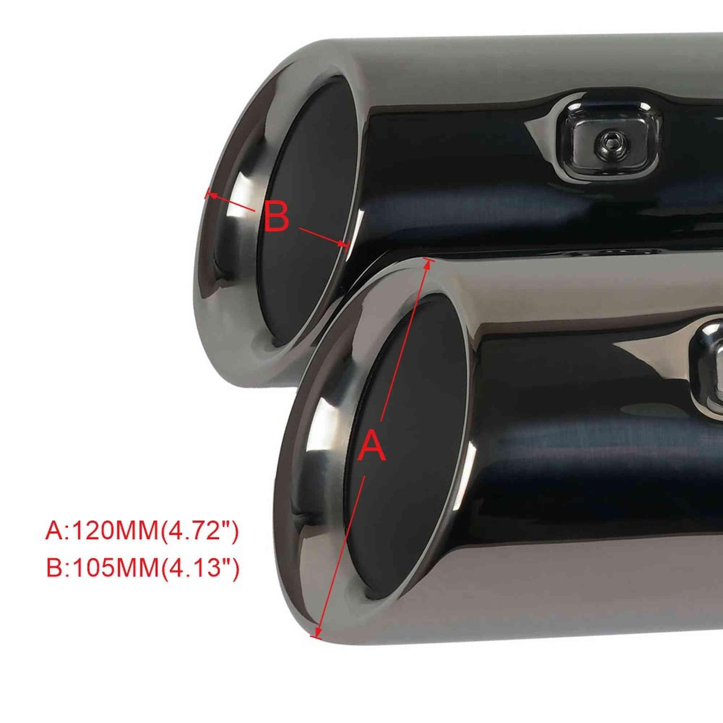 RASTP 1 Pair Exhaust Tips Muffler Exhaust Tail Pipe for Porsche Cayenne 8100C 2015-2017 - RASTP