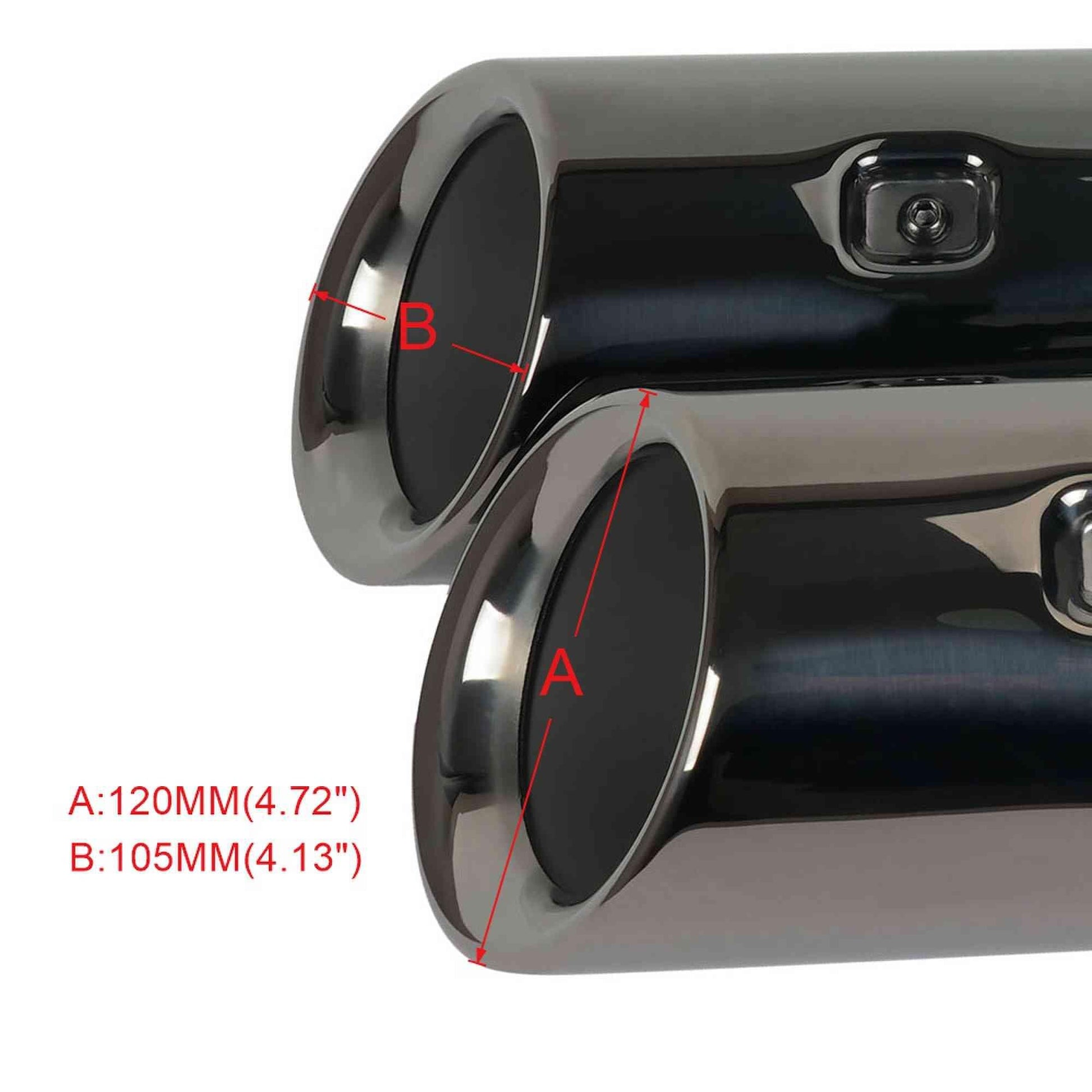 RASTP 1 Pair Exhaust Tips Muffler Exhaust Tail Pipe for Porsche Cayenne 8100C 2015-2017 - RASTP