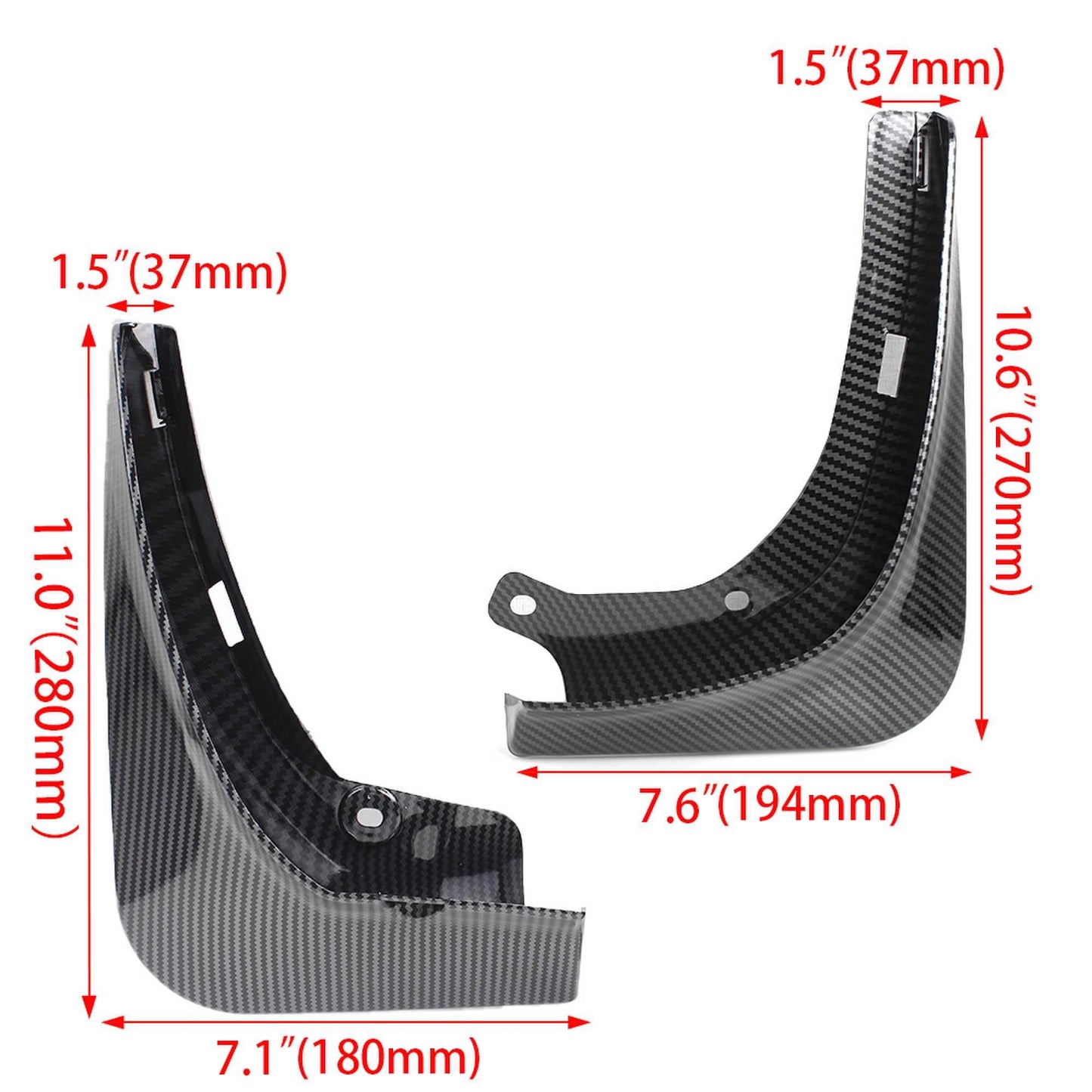 RASTP Carbon Fiber Car Mud Flaps Splash Guard Fender Mudguard for Tesla 17-21 Model 3 - RASTP