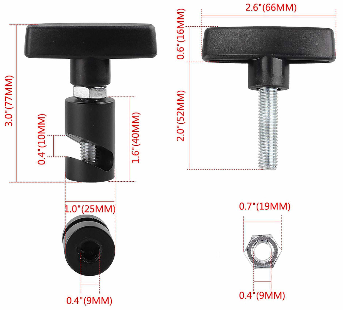 RASTP Universal Aluminum Car Hood Holder Trunk Air Pressure Anti-Slip Engine Cover Lifting Support Rod - RASTP