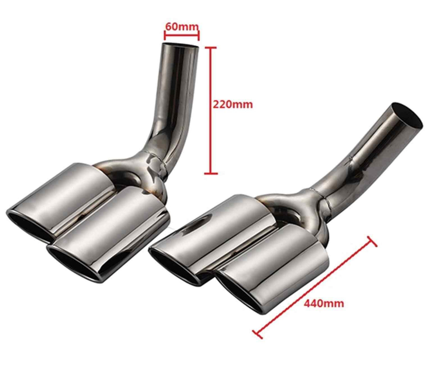 RASTP Stainless Steel Exhaust Tips Muffler Exhaust Tail Pipe for Benz G-Class G500 G55 W463 - RASTP