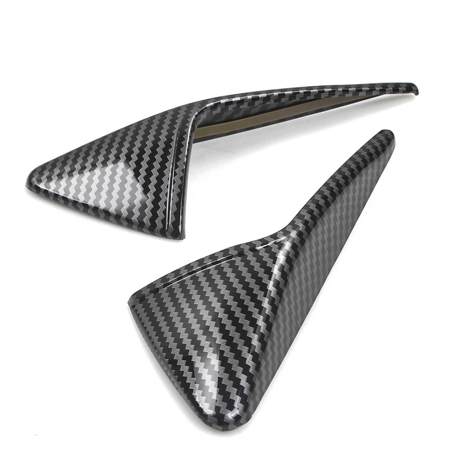 RASTP 2Pcs Carbon Fiber Style Side Camera Decoration Cover Trim for Model 3 Y 2021 - RASTP